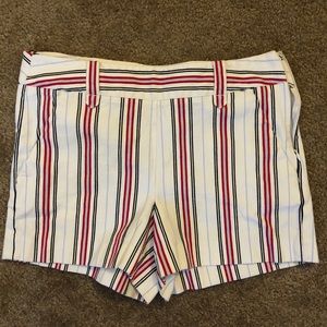 Loft red,white,blue striped shorts